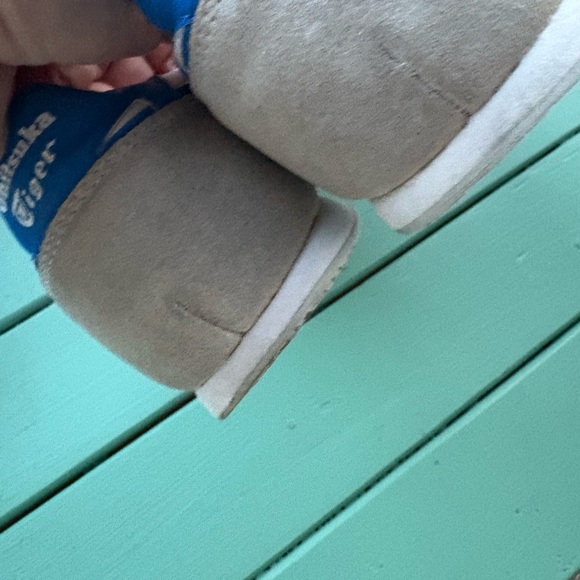 Size 6 .5 Women's Onitsuka Tiger Serrano Sneakers D109L White/Blue - Picture 4 of 7